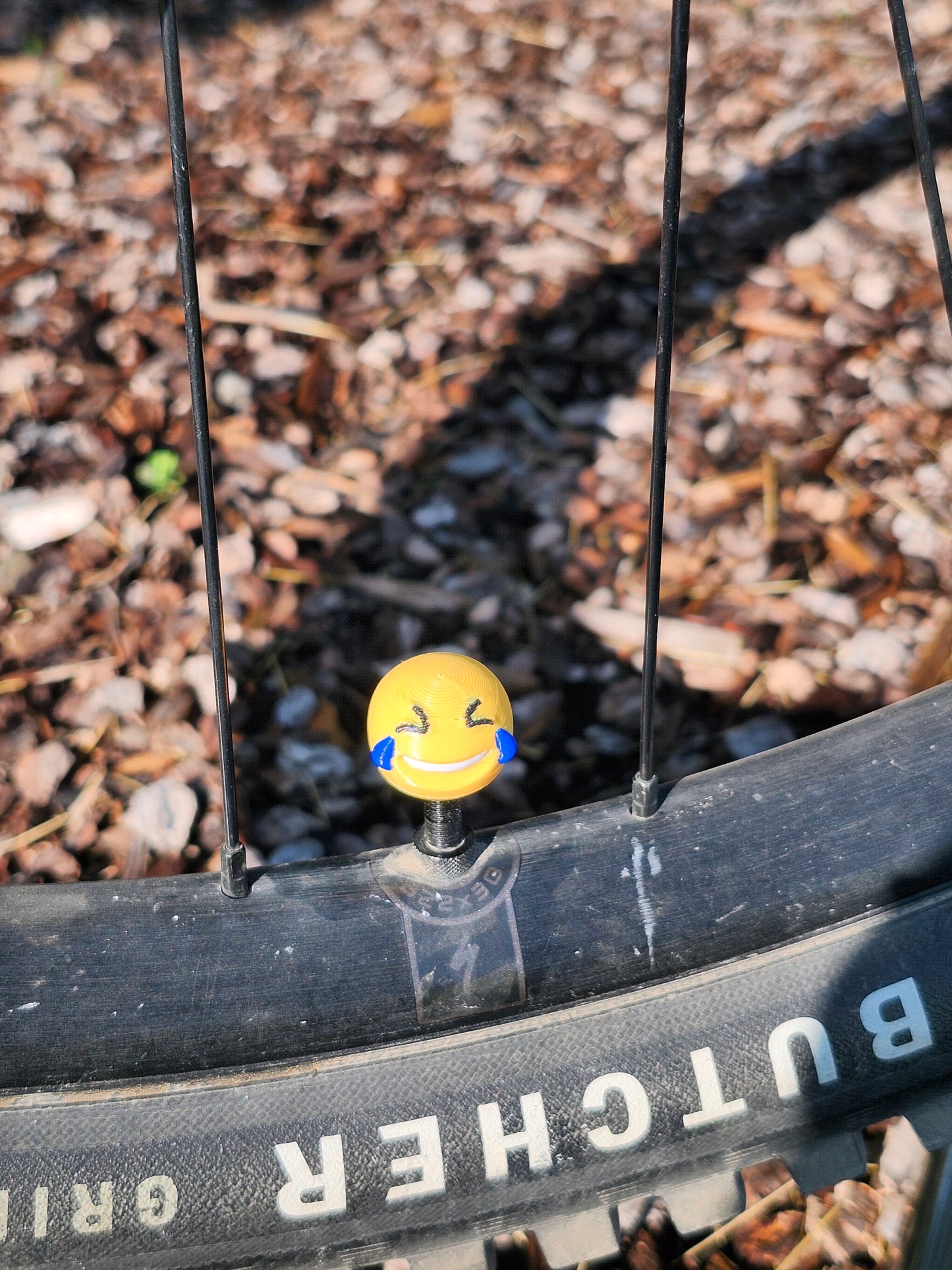 Mini Valve Cap - Laughing Emoji