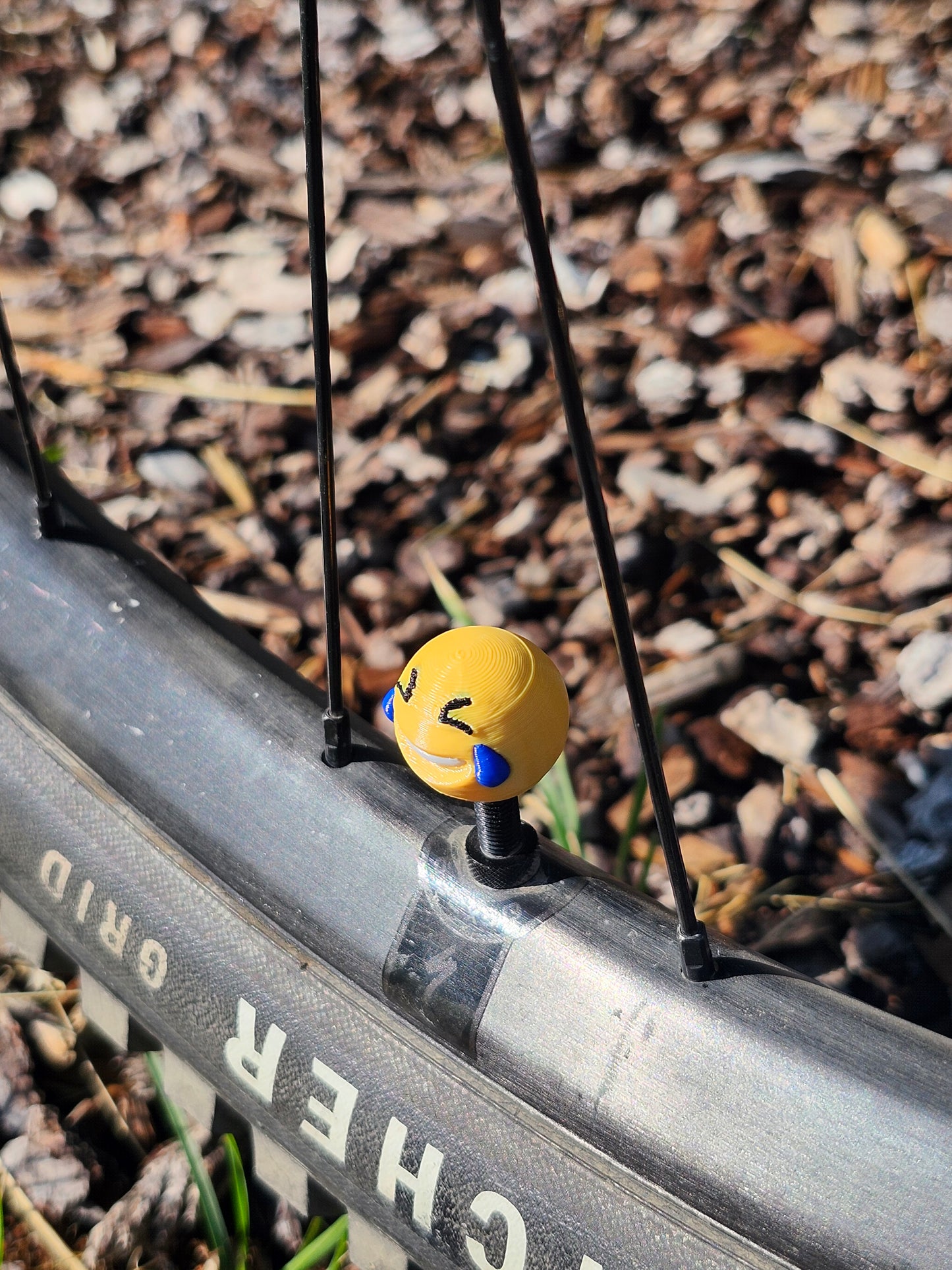 Mini Valve Cap - Laughing Emoji