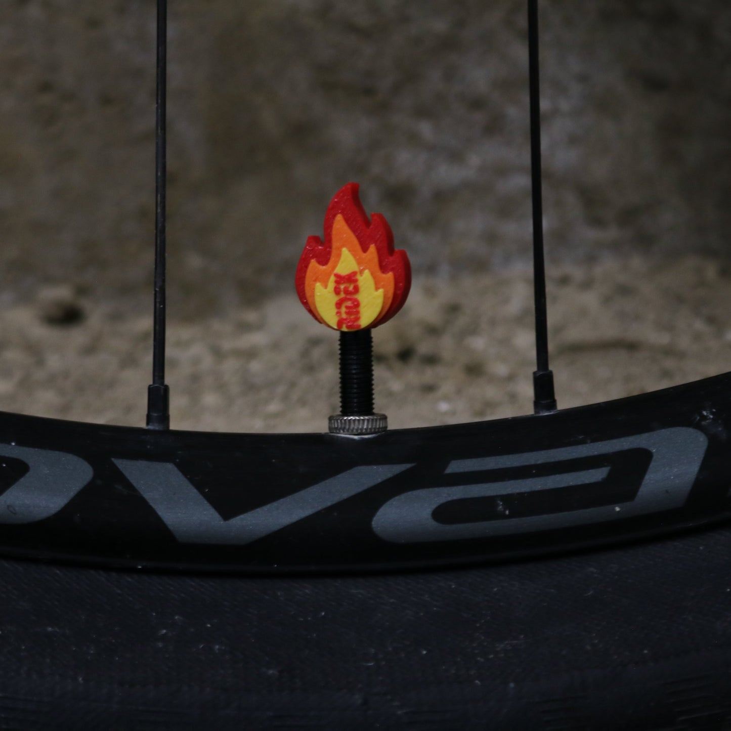 Valve Cap - On Fire