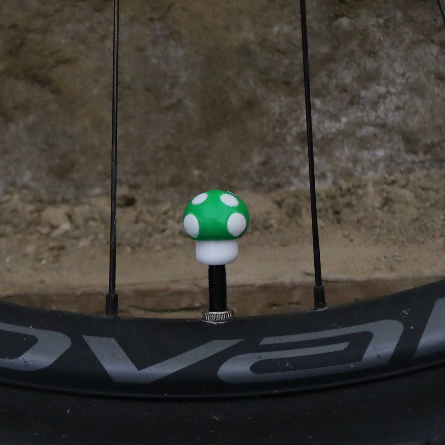 Premium Valve Cap - Green Mushroom