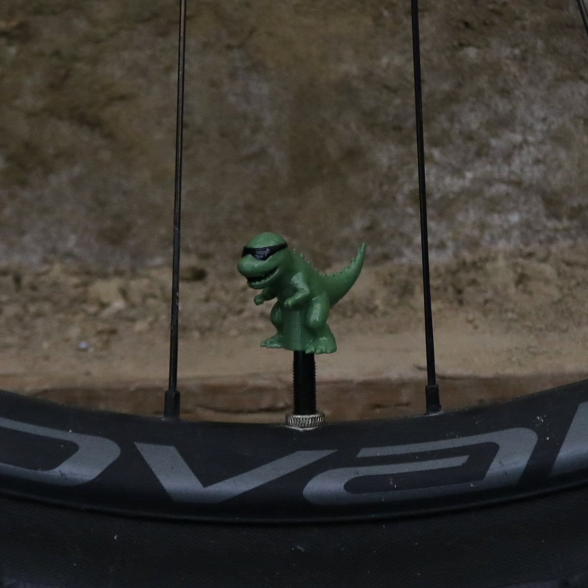 Premium Valve Cap - Green Dino