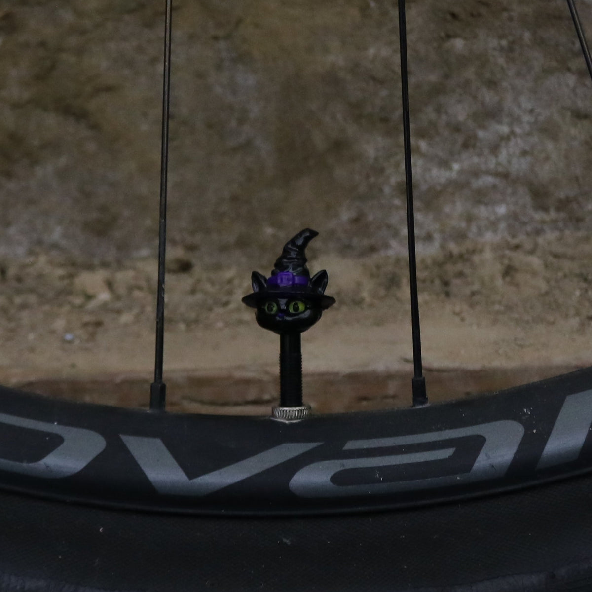 Premium Valve Cap - Witch Cat