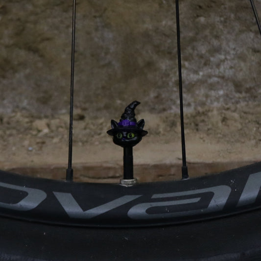 Premium Valve Cap - Witch Cat