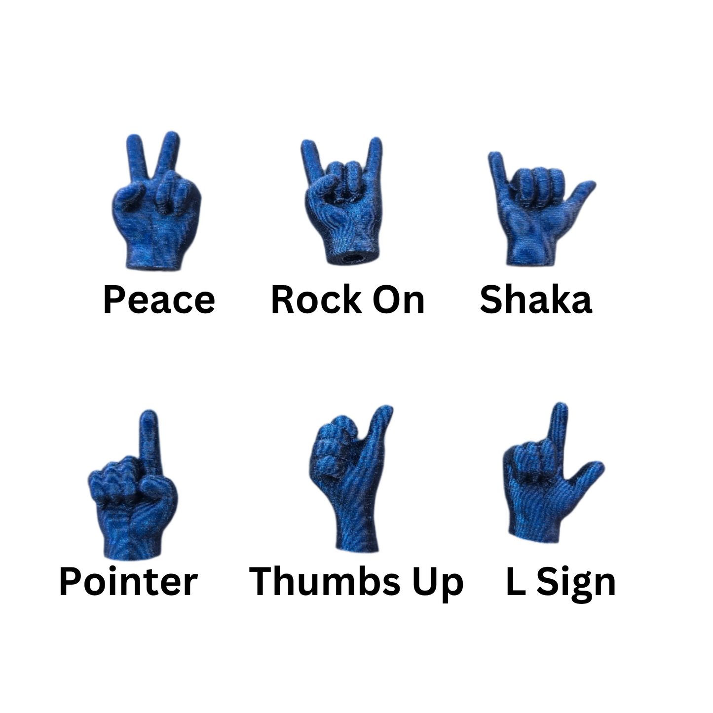 Valve Cap - Hand Signs