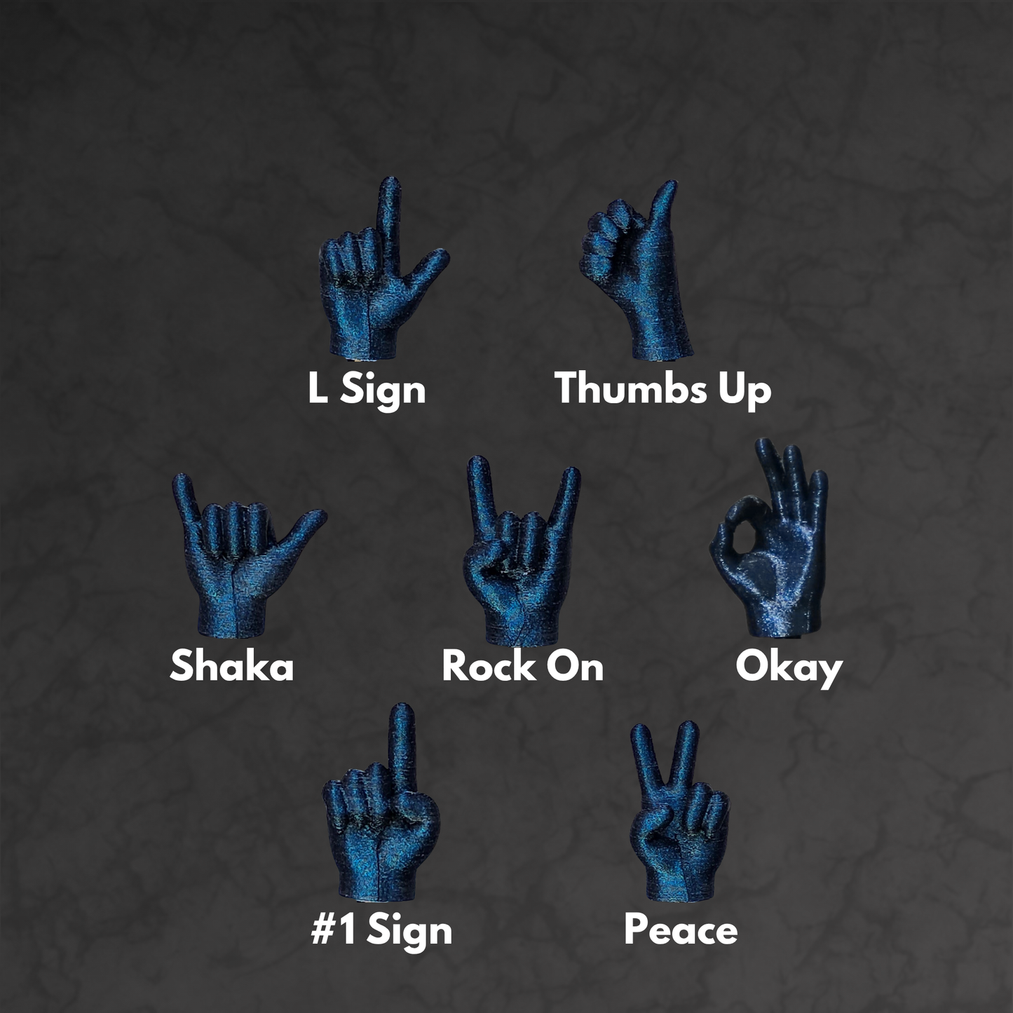 Valve Cap - Hand Signs